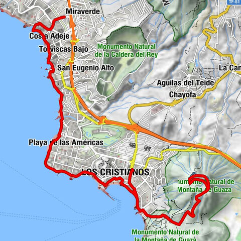 Arona - Montaña de Guaza - Svenska Kyrkan - Playa de Fañabé