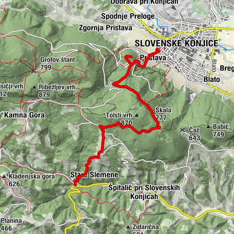 Slovenske Konjice - Sv. Ana - Skala - Gostilna Gastuž