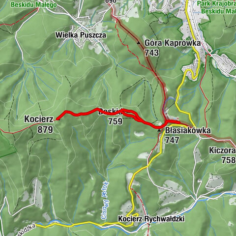 Baciarska Hata - Błasiakówka - Beskid - Kocierz