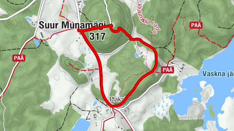 Haanja küla - Suur Munamägi - Kivestmägi - Suure Muna Kohvik
