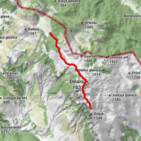 Brezovac - Zlatko Prgin - Dinara - Planinarsko sklonište Drago Grubać