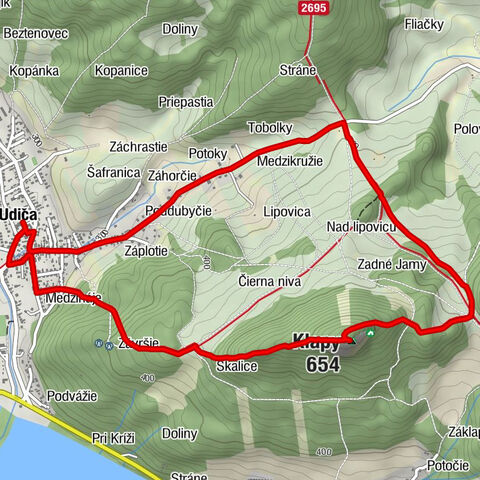 Udiča - Závršie - Klapy - Podkaplie