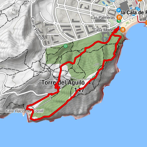 Benidorm - Torre del Aguiló - la Cala de Finestrat