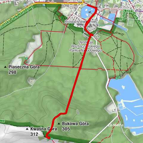 Sochy - Bukowa Góra - Karczma Młyn - Zwierzyniec