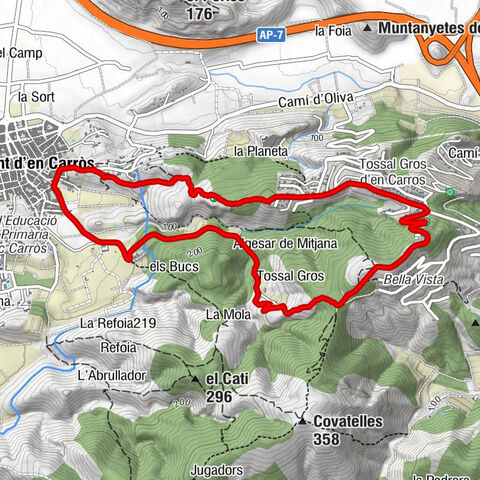 La Font d‘en Carros über Tossal d‘en Carros