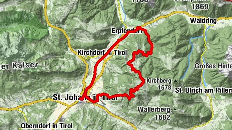 Baumooskogel mit Griesbachklamm Trailrunning Strecke