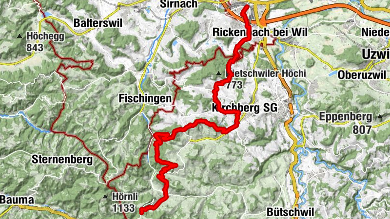 Toggenburger Höhenweg, Etappe 6, Hulftegg - Wil