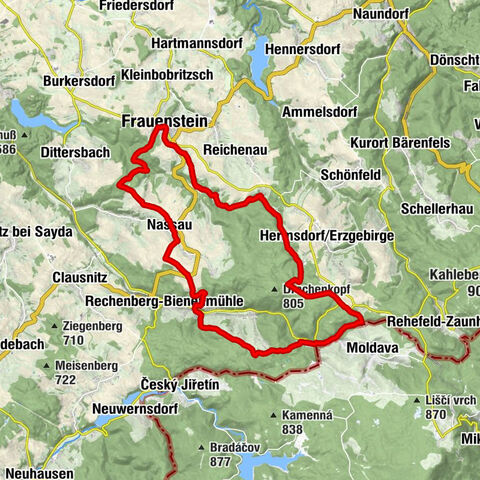 TagesTour Kammweg 04 Rund um Frauenstein 35km 2-Tages-Wanderung