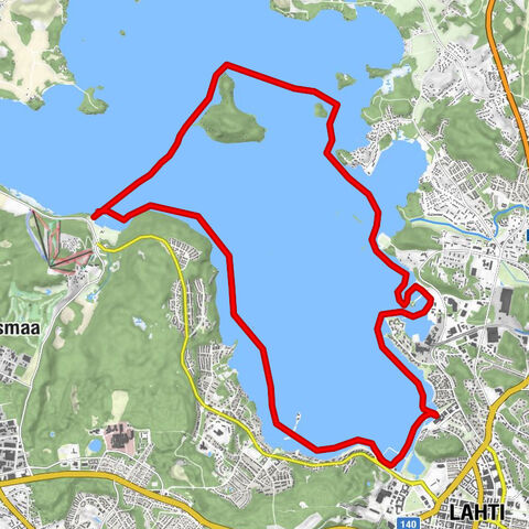 In der Landschaft des Vesijärvi - paddelnd von Messilänranta, Hollola und Lahti