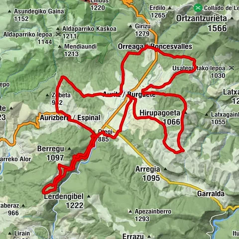 Burguete. Die Route des Estraperlo
