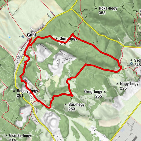 Gánt - Öreg-hegy - Gém-hegy - Märy néni Vendéglője