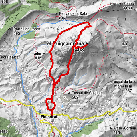 El Cantonet - Tossal d'Avellà - el Puigcampana - Pic Prim