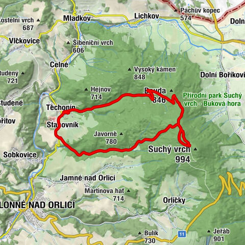 Otmarka - Bradlo - Kramářova chata na Suchém vrchu - Kramářova chata