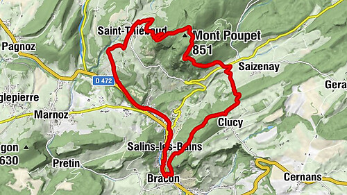 Salins-les-Bains - Mont Poupet - Église Saint-Anatoile - Bracon