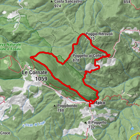 Montieri - Le Cornate - Poggetto ai Coltelli - Poggio Ritrovoli