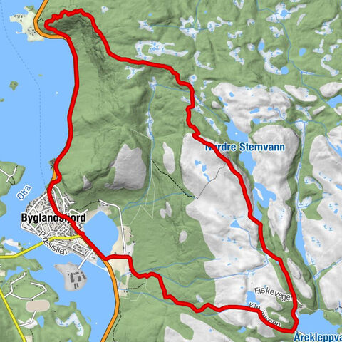 Bygland - Årdalsknapen - Vassend - Vassendfeltet