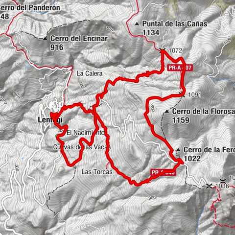 Lentegí - Cerro de la Ferosa - El Nacimiento - Cuevas de las Vacas
