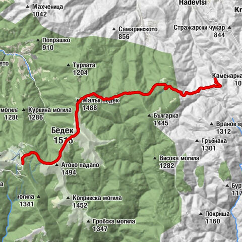 Енина - Бедек - Малък Бедек - х.Планинец