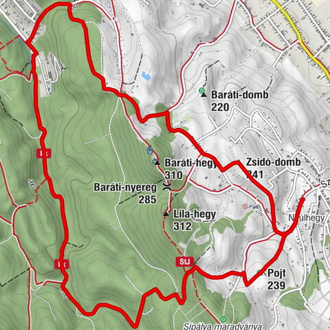 Nyúl - Pojt - Szent Donát kápolna - Zsidó-domb