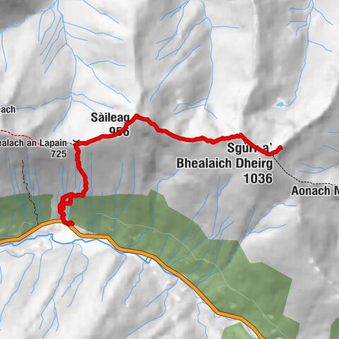 Highland - Bealach an Lapain - Sàileag - Sgùrr a' Bhealaich Dheirg