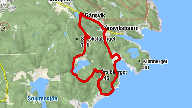 Smitingen - Örsjöberget - Örsjön - Gånsvik