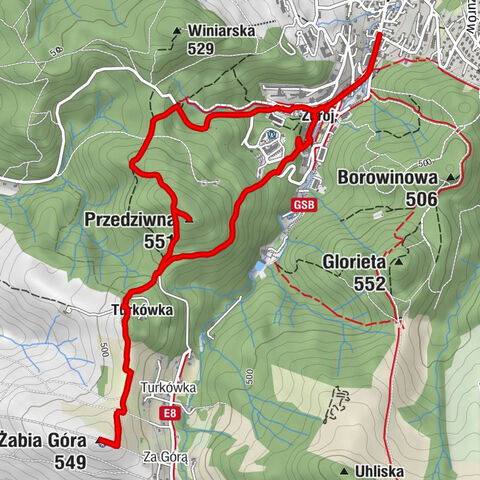 Zdrojowa - Żabia Góra - Przedziwna - Zdrój