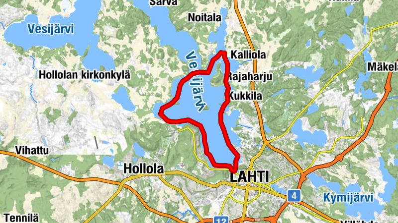I love Vesijärvi -melontareitti, Lahti ja Hollola