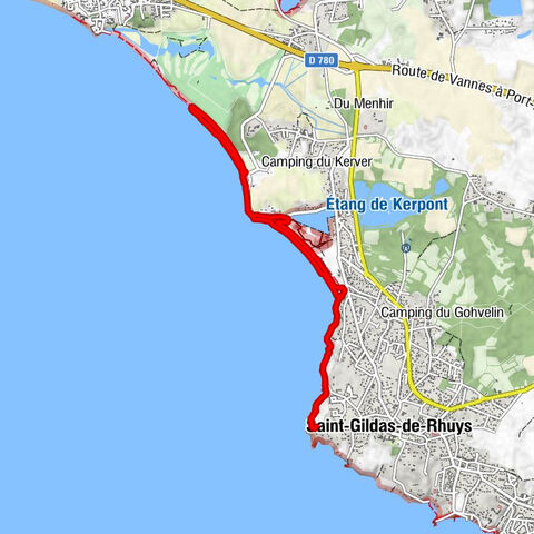 ST GILDAS DE RHUYS - Point du Grand Mont à la plage de Kerver