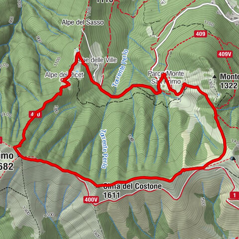 La Baita - Monte San Primo - Cima del Costone - Monte Ponciv
