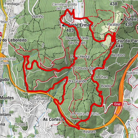 Igrexa de Santiago de Ermelo - Monte Ermelo - Cruz da Paralaia - Ermelo