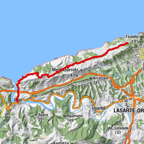 Donostia/San Sebastián - Munioetaburu - Kukuarri - Orio