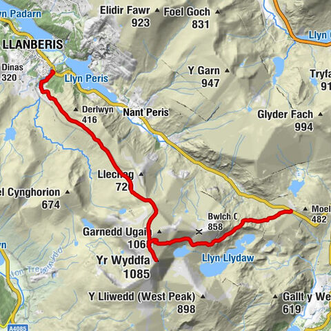 Pen-y-Pass - Yr Wyddfa - Bwlch Glâs - Llanberis