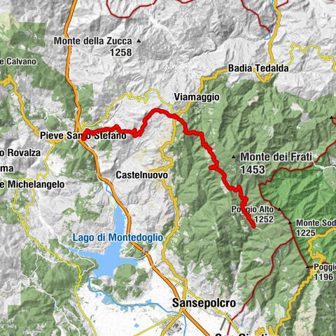 Pieve Santo Stefano - Monte Verde - Poggio della Ciocchetta - Calisti
