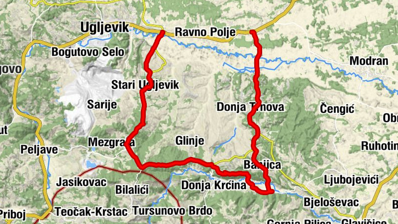 Ugljevička Obrijež - Samokres - Jovića brdo - Suvo Polje