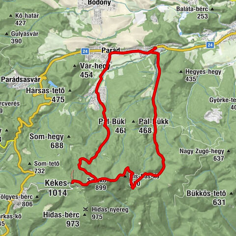 No.1 Ételbár - Kis-Sas-kő - Sas-kő - Kékes