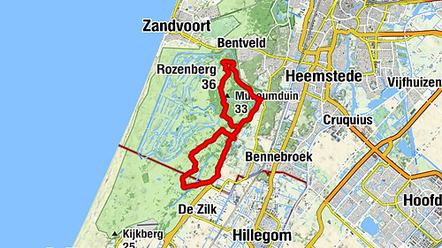 Zandvoort - Rozenberg - Appelenberg - Starrenbos