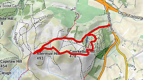 City of Edinburgh - Allermuir Hill - Caerketton Hill - Lothianburn