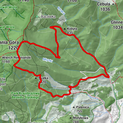 Złotnica - Skałka - Wierch Wisełka - Barania Góra