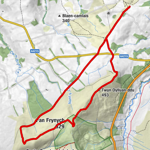 Maescar - Twyn Rhefr - Fan Frynych - Glyn Tarell