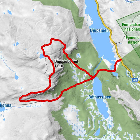 Engerdal - Djupsjøberget - Båthusberget