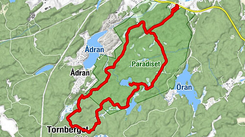 Huddinge kommun - Ugglekojan - Tornberget - Haninge kommun