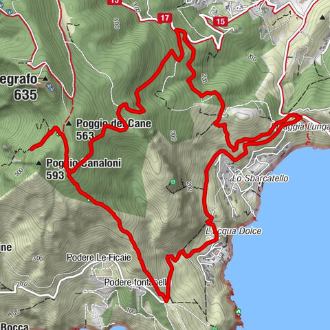 Monte Argentario - Poggio del Cane - Buca dell'antenna - Poggio Canaloni