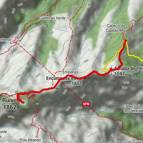 Miradouro das Empenas - Encumeada Baixa - Ruivo - Achada do Teixeira