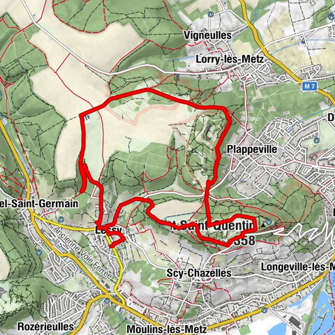 Lessy - Église Saint-Gorgon - Mont Saint-Quentin - Col de Lessy