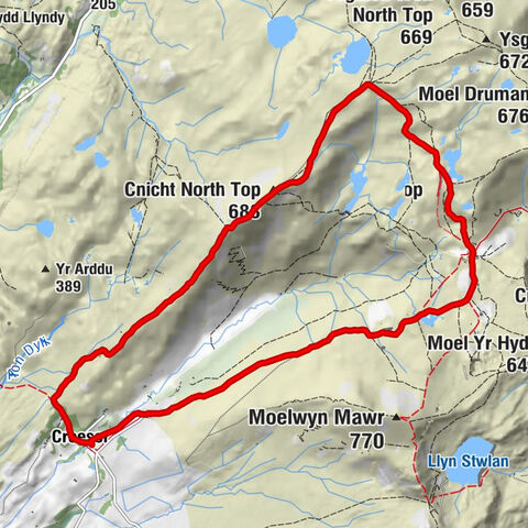 Croesor - Cnicht - Cnicht North Top - Pont Sion-goch