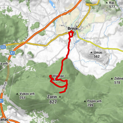 Brinje - Kapela Presvetog Trojstva - Zadgrad - Vijenac