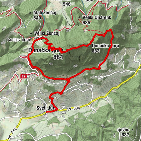 Sveti Jurij - Donačka gora - Rudijev dom