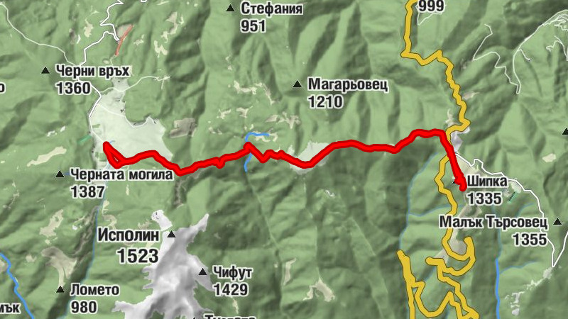 хижа Узана - х.Независимост - Шипка - Орлово гнездо