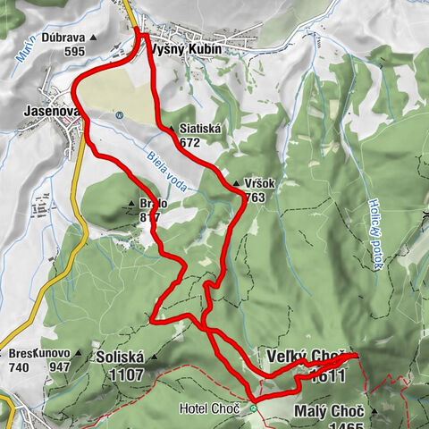 Kaštieľ Kubínyi - Kostol Najsvätejšej Trojice - Siatiská - Veľký Choč