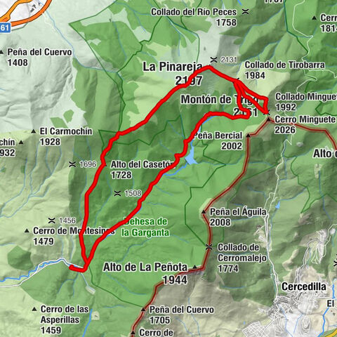Casa Forestal Molino del Caballo - Peña el Oso - La Pinareja - Montón de Trigo